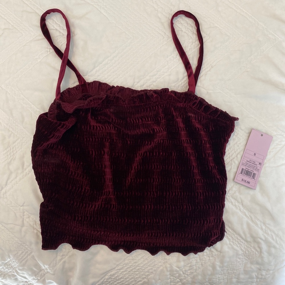 Target Velvet Crop Top NWT